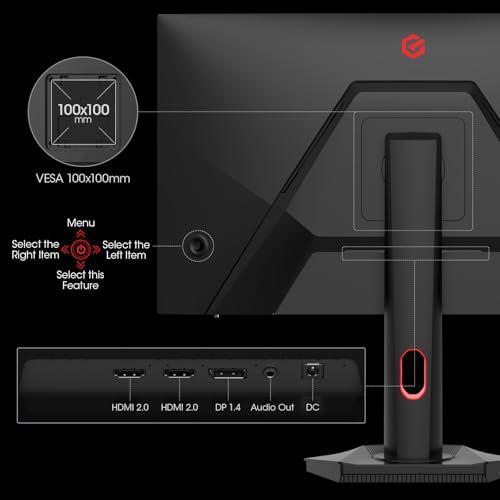 KOORUI 27 inch Mini-LED IPS Gaming Monitor, 200Hz 1ms, QHD 1440P HDR1000 | 97% DCI-P3, Adaptive Sync, PiP/PBP, Swivel/Pivot/Height Adjustable, HDMI and DisplayPort, Premium Gaming, Content Creation - size: 27"/QHD/200Hz