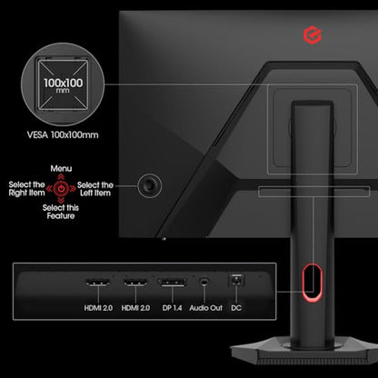 KOORUI 27 inch Mini-LED IPS Gaming Monitor, 200Hz 1ms, QHD 1440P HDR1000 | 97% DCI-P3, Adaptive Sync, PiP/PBP, Swivel/Pivot/Height Adjustable, HDMI and DisplayPort, Premium Gaming, Content Creation - size: 27"/QHD/200Hz