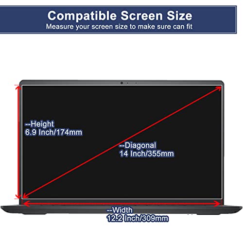 14" Anti Blue Light Screen Protector for HP Laptop 14/HP Pavilion 14/HP Chromebook 14/HP Steam 14/HP ProBook/EliteBook 14/HP 14-dy 14-dq 14-dk 14-cf 14m-dw/dy 14-ek 14-fq 14b-na 14b-nb c640 c645 - size: 14 Inch