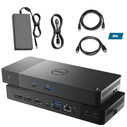 WD22TB4 Dell Docking Station, USB-C/USB-A Dock WD22TB4, 180W Power Adapter + 130W Power Delivery, with FKA HDMI and DP Cable, Support Dual/Triple Monitor & 4K Displays, New - 3 Year Warranty