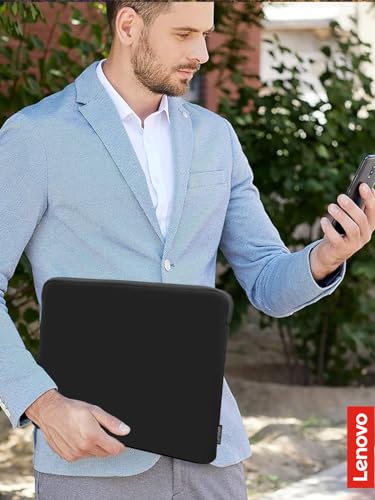 Lenovo Basic Laptop Sleeve 15.6 Inch Notebook/Tablet Compatible with MacBook Air/Pro Neoprene Material - Soft Fleece Lining - Zippered Top Opening - Black - size: 15.6 inch