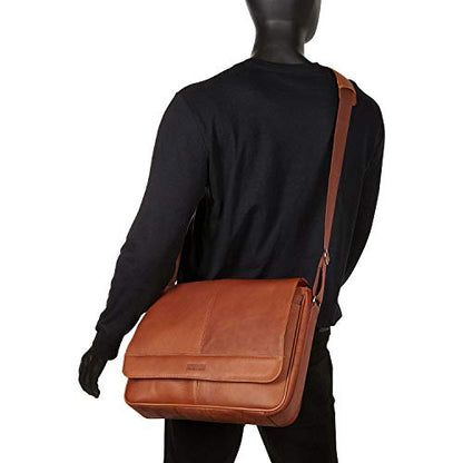 Kenneth Cole REACTION Colombian Leather Slim Single Compartment - color: Cognac