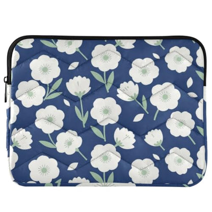 Unisex Shock Resistant Sleeve For All Season Daily Laptop Use | Smooth Sliding Zipper Daily Office Commute for Office Workers Navy Blue Mint Green - size: Medium