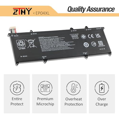 56.2Wh EP04XL Laptop Battery Replacement for HP Elite Dragonfly G1 2019 | For Elite Dragonfly G2 2020 Elite Dragonfly Max 2021 Series EP04056XL HSTNN-DB9J HSTNN-IB8Y L52448-1C1 L528Y581-005 7000mAh - size: 11.18*3.93*0.19 inch EP04XL