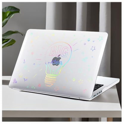 DTangLsm for MacBook Pro 14 inch Case 2026 M5 2025-2021 M4 M3 M2 M1 Pro Max | A3426 A3427 A3434 A3112 A3185 A3401 A2918 A2992 A2779 A2442, Clear Plastic Hard Cover for Mac Pro 14+Keyboard Cover, Big Bulb - color: Laser Big Bulb