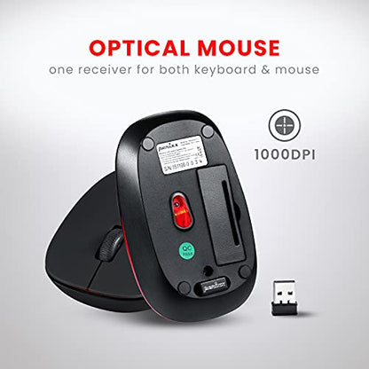 Perixx PERIDUO-712B Wireless Mini Keyboard and Mouse Set, Black, US English Layout - style: Wireless Black