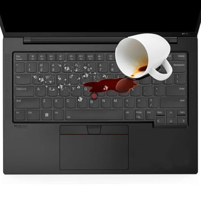 Keyboard Cover for Lenovo Thinkpad x1 Carbon Gen 11/10 14", ThinkPad T14 T14s L14 P14s Gen 4/Gen 3, ThinkPad X1 Yoga Gen 8/7, E14 Gen 5 (Not Fit T14 L14 P14s Gen 6/5/2/1, E14 Gen 7/4/3)-Tinted TPU - color: Tinted-TPU