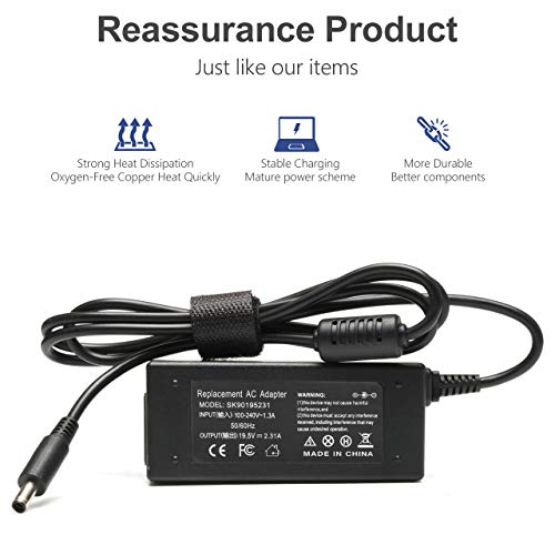 45W AC Adapter Compatible with Dell XPS 13 9333 9343 9350 9360 9370 XPS 12 9Q23 9Q33,LA45NM131 DA45NM131 Inspiron 11 3000 13 5000 7000 14 3000 5000 7000 15 3000 5000 7000 Series Laptop
