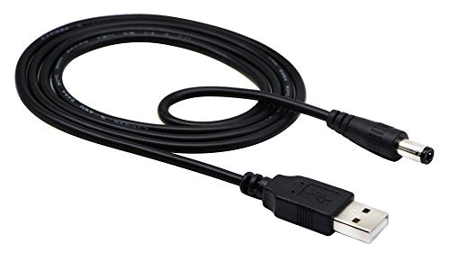 USB 2.0 A Male to DC 5.5x2.5mm Male Adapter Cable 5 Volt DC Barrel Power Jack Charging Cable for Tablet, Electronic Dog, Access Control Attendance (1M/3.3ft, DC5.5x2.5mm)(2packs) - color: 1M DC5.5x2.5mm