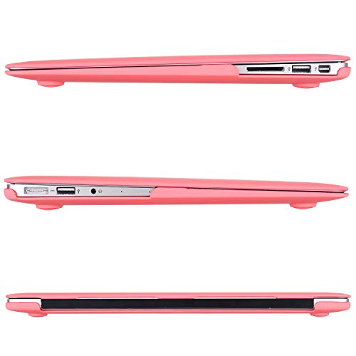 MOSISO Case Compatible with MacBook Air 13 inch A1369 A1466, Cream Pink | Plastic Hard Shell & Keyboard Cover & Screen Protector Compatible with MacBook Air 13 (Older Version 2010 - end 2017) - color: Cream Pink