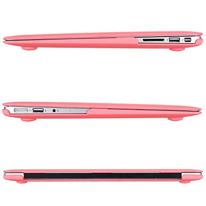 MOSISO Case Compatible with MacBook Air 13 inch A1369 A1466, Cream Pink | Plastic Hard Shell & Keyboard Cover & Screen Protector Compatible with MacBook Air 13 (Older Version 2010 - end 2017) - color: Cream Pink