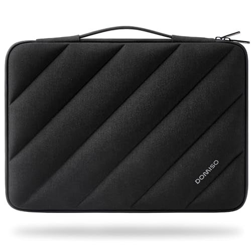 DOMISO 15.6 inch Laptop Case Sleeve Protective Cover Compatible with 16 inch MacBook Pro M4 M3 M2/Pro Max,15.6-16 inch HP Dell ASUS Lenovo Chromebook,Waterproof Computer Cases Bag with Handle,Black
