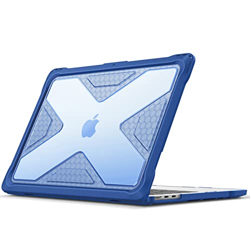 Fintie Case for MacBook Air 13.6 Inch A3449 A3240 A3113 A2681 (2022 2023 2024 2025 2026 Release) - Heavy Duty Rugged Hard Shell Case Cover for MacBook Air 13 Inch M2 M3 M4 M5 Chip, Blue - color: Blue