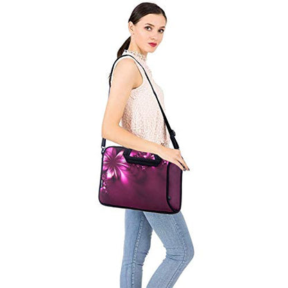 10 inches Messenger Bag Carrying Case Sleeve with Handle Accessory Pocket Fits 7 to 10-Inch Laptops/Notebook/ebooks/Kids tablet/Pad (7-10.2 inch, Flowers) - color: Flowers, size: 7-10.2 inch