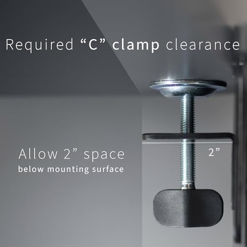 VIVO Black Clamp-on 30 x 12 in Desk Extender, DESK-EXT30 | Foldable, Wrist Support Arm Rest, Office Keyboard Tray, Side Table Extension Attachment - size: 30 x 12", style: Extender