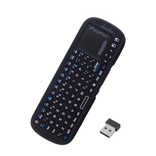 Mini Wireless Keyboard with Touchpad, Bluetooth & 2.4GHz | Touchpad • 2.4GHz USB & Bluetooth • AAA Battery Powered • USB Receiver Included