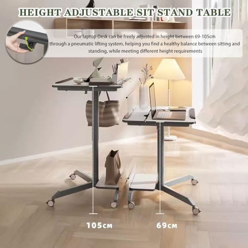 Movable Home Sofa Side Table, Computer Desk with Motherboard, Tilt Reading Desk with Bezel, Height Adjustable Stand Table