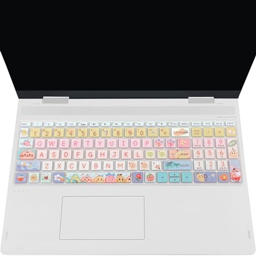 Keyboard Cover for HP Envy x360 15.6''Series/HP Pavilion 15/ HP Pavilion x360 15.6” Series/HP Envy 17 17.3" Series/HP Laptop 15t 17t 17-ca0011nr 17-by0040nr,Cute Fruits - color: Cute Fruits
