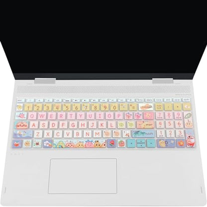 Keyboard Cover for HP Envy x360 15.6''Series/HP Pavilion 15/ HP Pavilion x360 15.6” Series/HP Envy 17 17.3" Series/HP Laptop 15t 17t 17-ca0011nr 17-by0040nr,Cute Fruits - color: Cute Fruits
