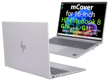 mCover Case Only Compatible for 2025～2026 16" HP EliteBook 8 G1a (AMD) | G1i (Intel) 16 inch Windows Notebook AI PC (Not for Other HP Models)- Clear - color: Clear
