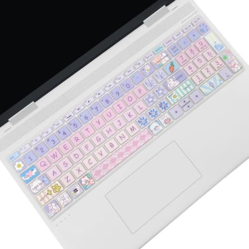 Cute Keyboard Cover for 15.6’’ HP Laptop 15-dw 15-dy 15-ef 15-da/db/bs 15-dy5033dx 15-dw0083wm 15-ef2126wm 15-da0014dx, Envy x360 15m-dr/ds 17-bs/bw, Pavilion 15-cs/cc, Cute Bunny - color: Cute Bunny
