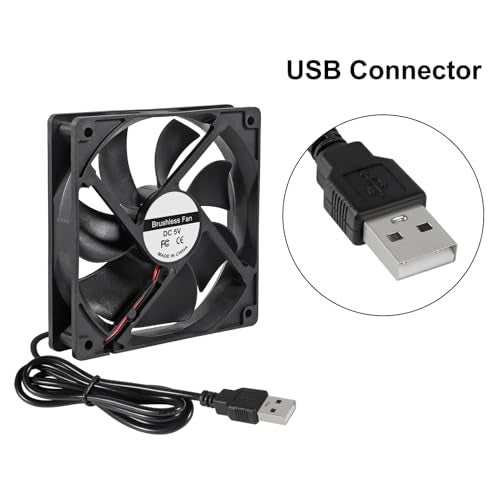 ACEIRMC 4pcs 120mm USB Brushless Cooling Fan 120mm x 25mm DC 5V Quiet Cooling Fan 12025 Mini Computer Fan for Small Appliances Series Replacement (12025 5V USB) - color: 12025 5V USB