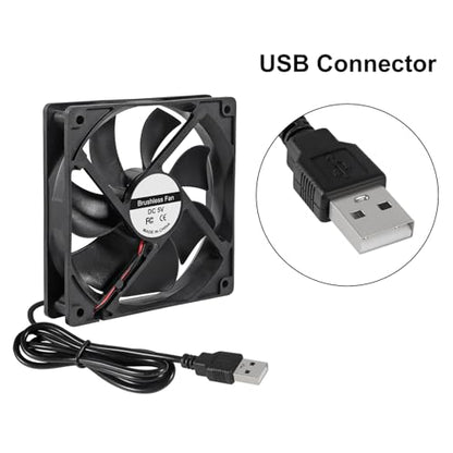 ACEIRMC 4pcs 120mm USB Brushless Cooling Fan 120mm x 25mm DC 5V Quiet Cooling Fan 12025 Mini Computer Fan for Small Appliances Series Replacement (12025 5V USB) - color: 12025 5V USB