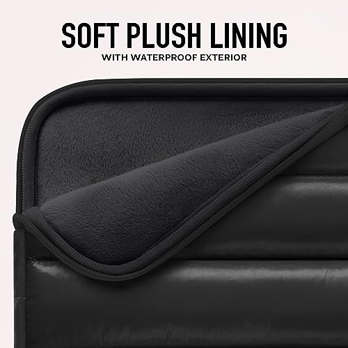 Vandel The Original Puffy Laptop Sleeve 13-14 Inch, Laptop Sleeve for Women | Protective Carrying Case Cover for MacBook Pro 14 in, MacBook Air 13 Inch, iPad Pro 12.9, Dell, Asus, HP - color: e. Shiny Black