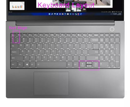 Silicone Keyboard Skin Cover Compatible with Lenovo V15 G5 G4 G3 G2, IdeaPad 1 1i 15.6 15IJL7 15ADA07 15IAU7 15ALC7, IdeaPad 3i 15ITL6 2023, IdeaPad Slim 5 16, IdeaPad Flex 5 5i 16" (Blue) - color: Blue