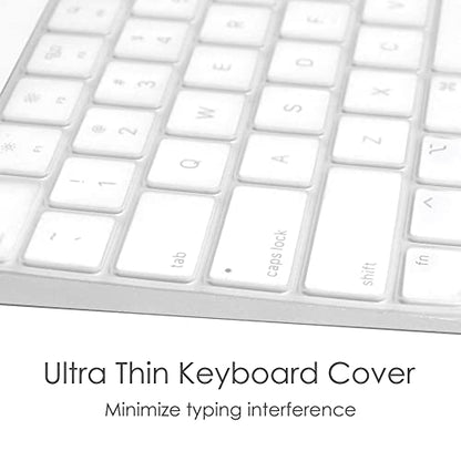 ProElife Keyboard Cover Skin for 2024-2021 Apple Magic Keyboard 3 with Touch ID A3118 A2449 Ultra Thin Silicone Keyboard Protector for iMac 24'' / Mac mini M4 M2 M1 Chip Keyboard Accessories (Clear) | Clear, Non-interference Design for ID Key, Dust-proof,