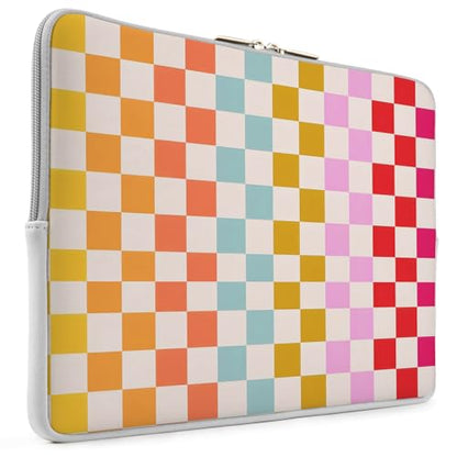 Laptop 13 inch Sleeve Case for MacBook Air 13-13.6 inch, Laptop Bag Cover for MacBook Pro 13" 14 inch, Shockproof Briefcase Travel Carrying Sleeve for 14" Chromebook, HP, Dell I Checkered - color: Checkered