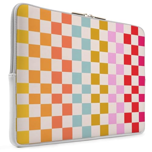 Laptop 13 inch Sleeve Case for MacBook Air 13-13.6 inch, Laptop Bag Cover for MacBook Pro 13" 14 inch, Shockproof Briefcase Travel Carrying Sleeve for 14" Chromebook, HP, Dell I Checkered - color: Checkered