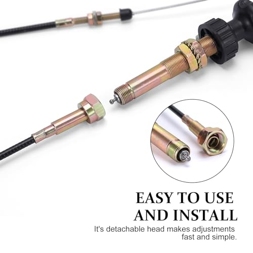 10FT Heavy Duty Vernier Adjustable Lock Control Cable, Part Number VCGTX10, Locking Adjustable Control Cable, Black Knob