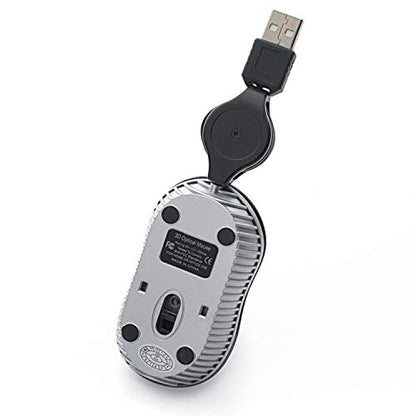 Verbatim Wired Optical Computer Mini USB-A Mouse - Plug & Play Corded Small Travel Mouse with Retractable Cable – Blue 98616 - color: BLUE