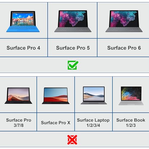 USB 3.0 Surface Pro 6/Pro 5/Pro 4 USB Hub Docking Station 4K HDMI Hub Adapter, SD & TF/Micro SD Memory Card Reader, 4K@30Hz HDMI Port Converter Accessories for Surface Pro 6/5/4