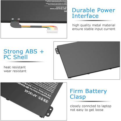 AP18C4K Laptop Battery Compatible with Aspire 5 A515-43 A515-43G A515-44 A515-44G Spin 3 SP314-54N SP314-54N-54XS A515-43G-R05T A515-43G-R1SJ A514-52G-521W A515-44G-R26L A515-43-R057 - color: Black013