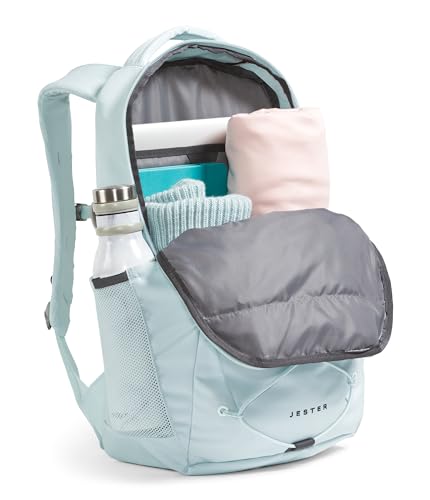 The North Face Jester Everyday Laptop Backpack, Ice Bl/Blk, OSFA | Commuter Travel Bag, Laptop Sleeve, Water-Repellent - color: Ice Blue/Tnf Black