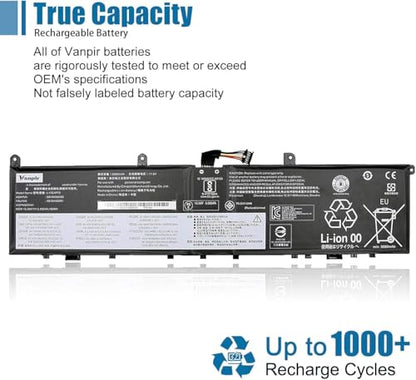 L17C4P72 Laptop Battery,15.36V 80Wh 5235mAh Compatible with Lenovo ThinkPad X1 Extreme 1st Gen/2nd Gen ThinkPad P1 1st Gen/2nd Gen Series L17M4P72 01AY968 01AY969 L18M4P71 01YU911 5B10V98091 - size: 12.4*3.15*0.28 inch L17C4P72