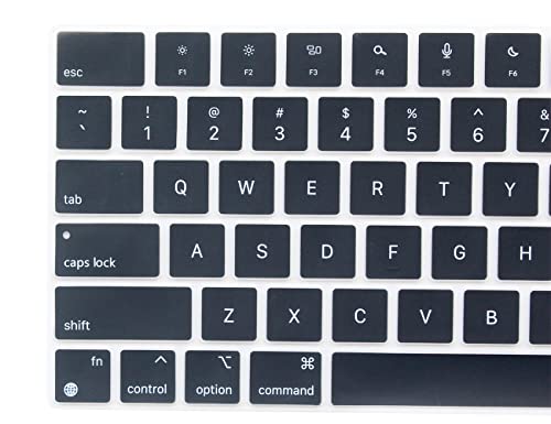 Keyboard Skin Compatible for MacBook Air 15.3" 13.6" M5 M4 M3 M2 A3448 A3241 A3114 A2941 A3449 A3240 A3113 A2681, MacBook Pro 14 16 inch M5 M4 M3 M2 M1 A3426 A3427 A3434, 2026 MacBook Neo 13" (Black) - color: Black