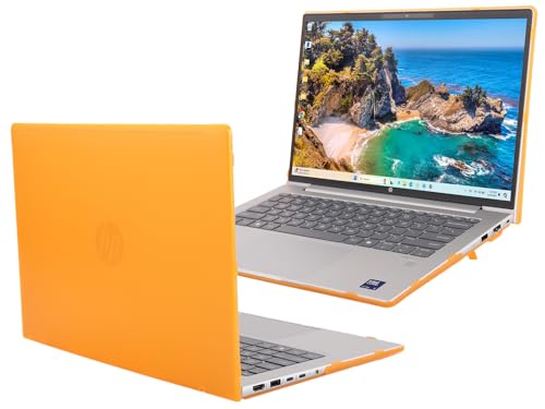 mCover Case ONLY Compatible for 2024 ～ 2025 14-inch HP ProBook 440/445 G11 Series Windows Notebook PC (NOT Fitting Any Other HP Models) - Orange - color: Orange