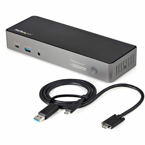 StarTech USB-C/A Triple 4K 60Hz HDMI DP Dock for MacBook Pro/Air M1-M4, 85W | MacBook Air, Windows, macOS and ChromeOS, 4x USB-A, 2x USB-C 10Gbps, BC 1.2 fast-charge, K-Slot, VESA mountable - style: 3 x DP & HDMI|85W PD