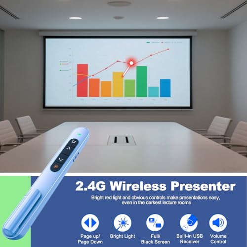 QUI Presenter Clicker Bundle | BK600 Slim-Shaped USB A Blue & Remote-Shaped USB A Silver