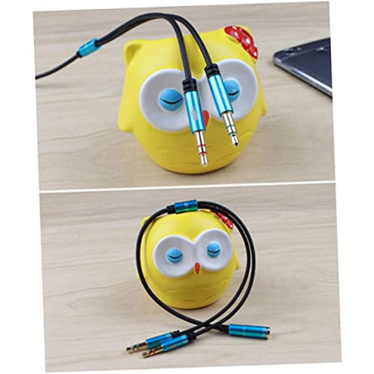 Angoily 2pcs Headset Splitter Cable to Female to Male Audio Adapter for Laptop and Mobile Dual Port for Headset Microphone and Versatile Audio Converter