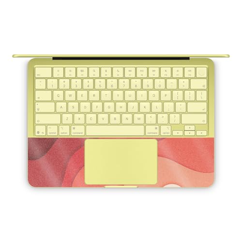 Glossy Glitter Laptop Skin Compatible with Apple MacBook Neo - Papercraft Red - Premium 3M Vinyl Protective Wrap Decal Cover - Easy to Apply | Crafted in the USA by MightySkins - color: Papercraft Red, size: MacBook Neo Full Cover Skin, style: Glossy Glit