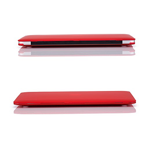 RUBAN Case Compatible with MacBook Air 13 Inch (Models: A1369 & A1466, Older Version 2010-2017 Release), Slim Snap On Hard Shell Protective Cover and Keyboard Cover, Red - color: Red