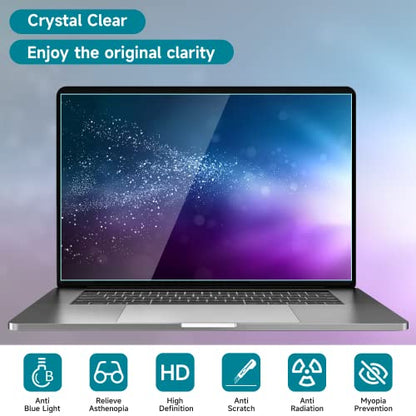 2 Pack 17 Inch Anti Blue Light Screen Protector for Dell XPS 17/Dell Precision 17", Reduce Eye Strain Anti Glare Blue Light Blocking Screen Protector for 17’’ with 16:10 Resolution Laptop - size: 17 Inch 16:10 Aspect Laptop