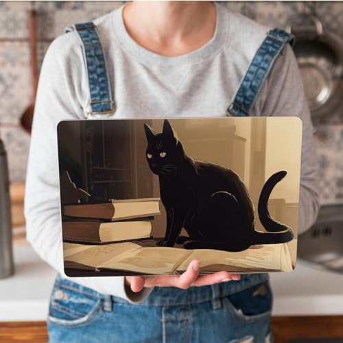 Universal Laptop Skin Sticker with 2 Wrist Pad Skins, Waterproof Scratch Resistant Vinyl Laptop Cover Decal, Cut to Fit for 11–15.6 Inch MacBook HP Dell Lenovo, Cute Cat - color: Cute Cat
