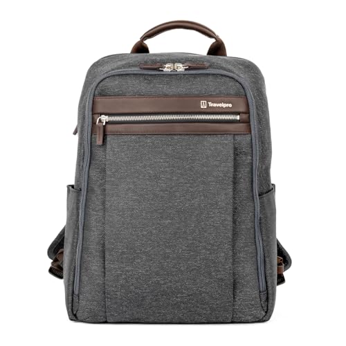 Travelpro Platinum Elite Laptop Travel Backpack, Business, Water Resistant, Men and Women - color: Vintage Grey, size: 16 inches