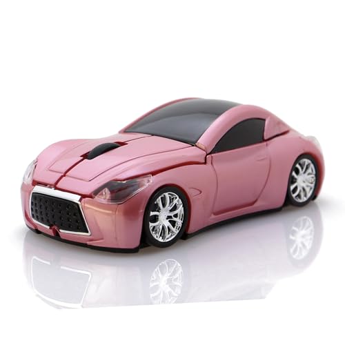 MGbeauty Sports Car Mouse Wireless Mouse Computer Mice Laptop Optical Gaming Mouse Red (Pink) - color: Pink