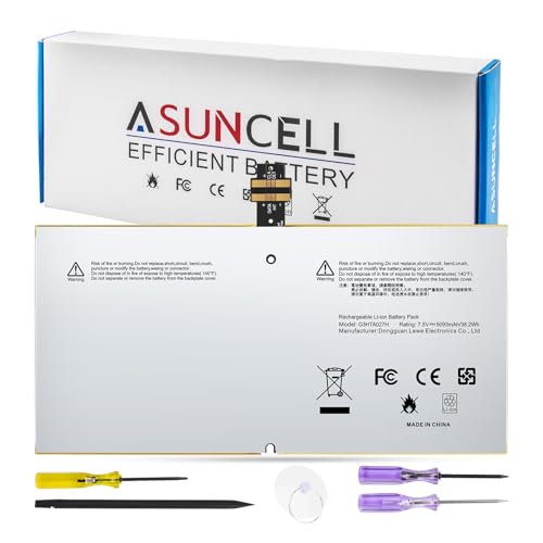 ASUNCELL G3HTA027H DYNR01 Laptop Battery Replacement for Microsoft Surface Pro4 Pro 4 1724 12.3 inch Tablet DYNRO1 G3HTA026H G3HTA027H 7.5V 38.2Wh 5087mAh - size: G3HTA027H 11.22 * 5.47 * 0.73 in